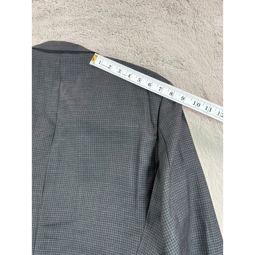 HUGO BOSS Men's Charcoal Micro Check‎ Two Button Blazer Sport Coat Size 44R Wool - Picture 10 of 14